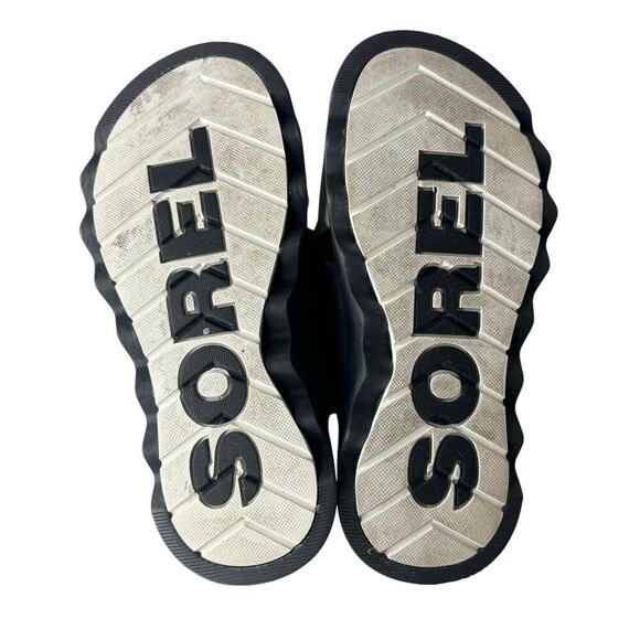 Sorel VIIBE Crisscross Slide Sandal Black / Sea Salt Size 6 - Picture 5 of 6